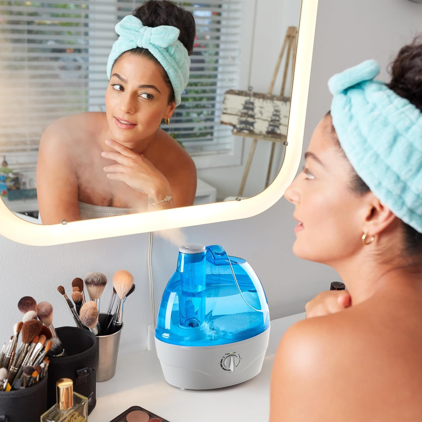 Ultrasonic Cool Mist Humidifier with 360 Degree Nozzle and Auto Shutoff, 2.2L Tank