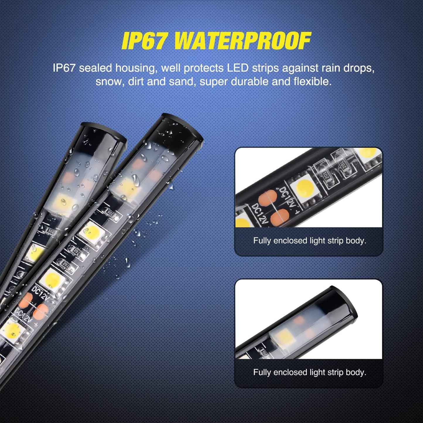 LED Truck Bed Light Strips with 3900 Lumens and Sealed Housing, 60 Inch
