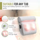 Bath Pillow with Suction Cups and Textured Foam for Neck Support