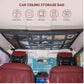 Overhead Vehicle Storage Net with Zipper Access and Buckle Mounting