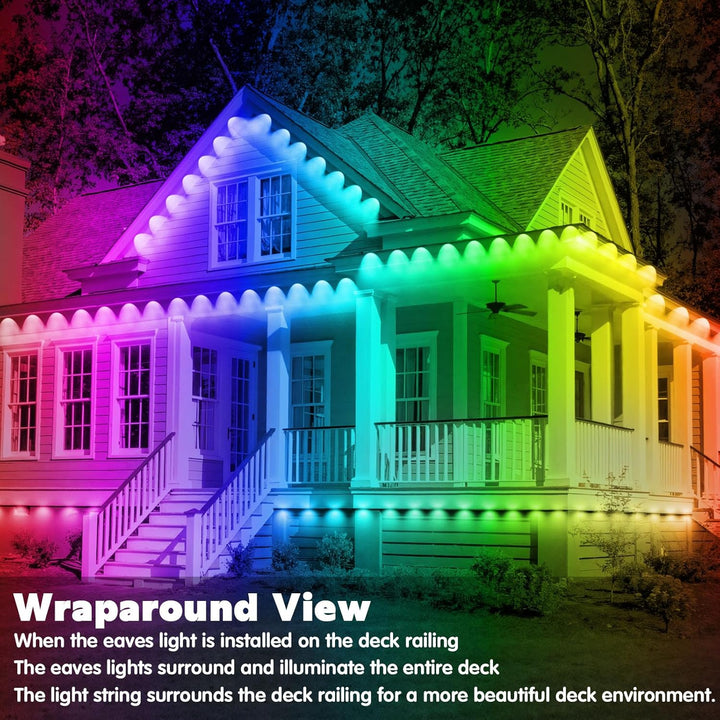 Permanent Outdoor Lights RGB LED System with Bluetooth App Control