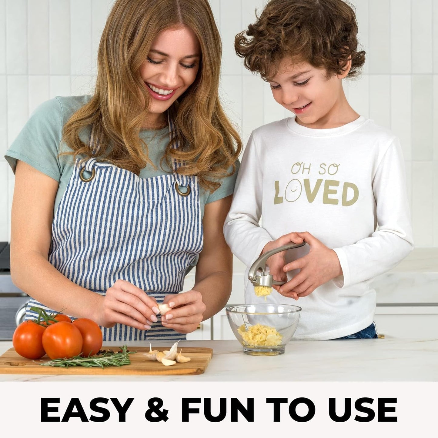 Handheld Garlic Press with 37 Precision Holes and Ergonomic Grip