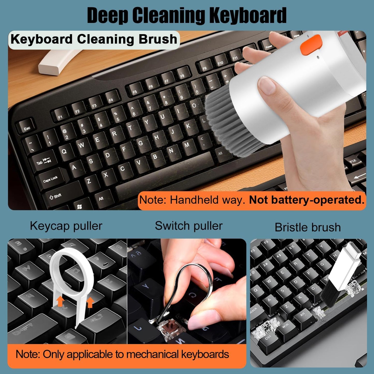 Keyboard and Earbud Cleaning Kit with 20 Tools and Air Blower, Storage Case
