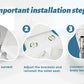 Bidet Attachment with Dual Nozzles and Adjustable Water Pressure for Standard Toilets