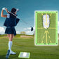 Golf Swing Training Mat with Instant Divot Feedback and Sequined Impact Surface, Portable