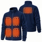 Heated Fleece Jacket with Five Carbon Fiber Zones and Power Bank Compatibility