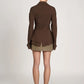 Draped Waist Shirt with Featherlight Fluid Fabric and Tailored Shape, Long Sleeve