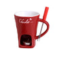 Chocolate Fondue Cup with Candle Holder and Stainless Steel Fork