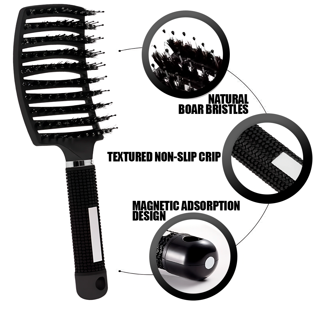 Detangler Brush with Flexible Bristles for All Hair Types