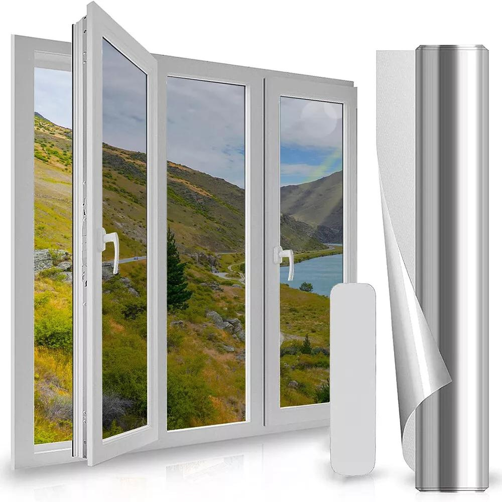 Solar Heat Blocking Window Film with Static Cling and UV Filtration, 15.7x39.4in