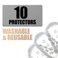 Silicone Toe Protectors with Friction Reducing Cushion and Clear Design, Washable