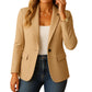 Womens Stretch Blazer with Notched Lapel and Single-Button Waist Closure, Machine Washable