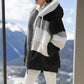 Faux Fur Coat with Double Layer Insulation and Adjustable Hood, Oversized Fit
