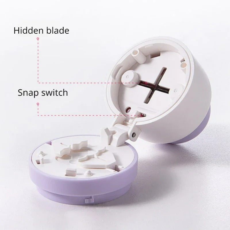 Pill Splitter with Stainless Steel Blade and Storage Compartments, Safety Lock
