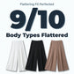 Wide Leg Pants with Pleated Front and Elastic Waistband, Wrinkle Resistant Cotton Blend