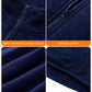 Heated Fleece Jacket with Five Carbon Fiber Zones and Power Bank Compatibility