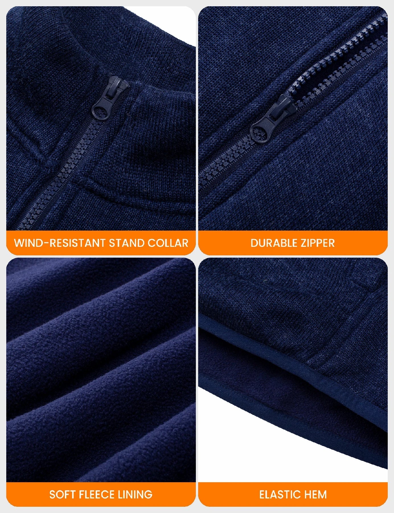 Heated Fleece Jacket with Five Carbon Fiber Zones and Power Bank Compatibility