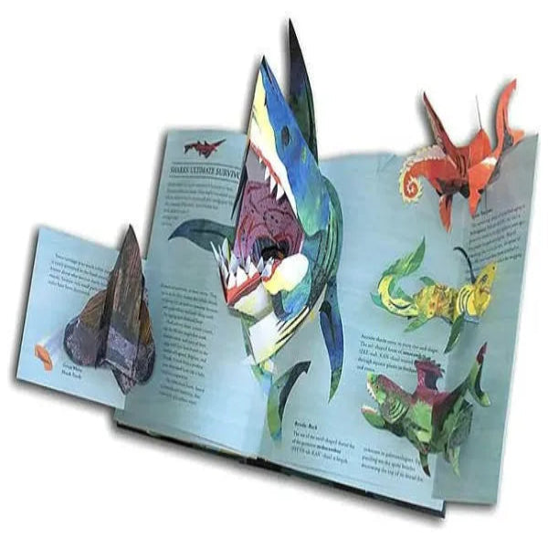 3D Pop Up Dinosaur and Sea Monster Book with Hardcover Binding and Educational Facts