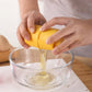 Egg Cracker with Stainless Steel Press Plate and Ergonomic Holder, Dishwasher Safe