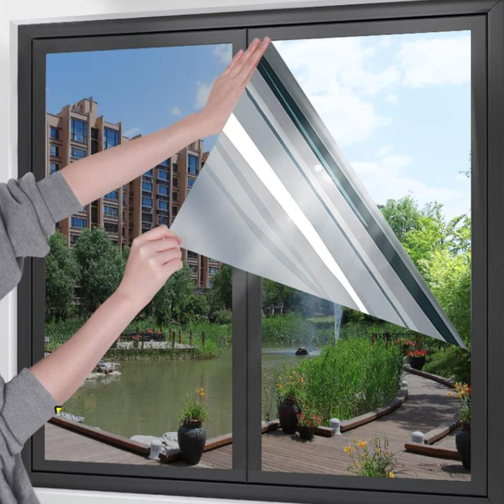 Solar Heat Blocking Window Film with Static Cling and UV Filtration, 15.7x39.4in