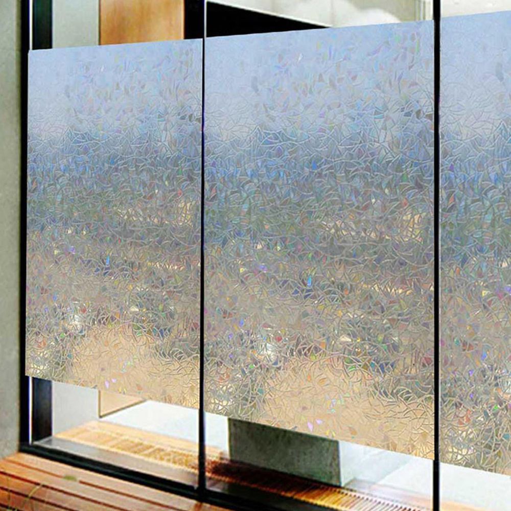 Static Cling Window Film with Rainbow Light Effect and UV Blocking
