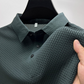 Men's Polo Shirt with Tailored Fit and Breathable Cotton Blend, Machine Washable