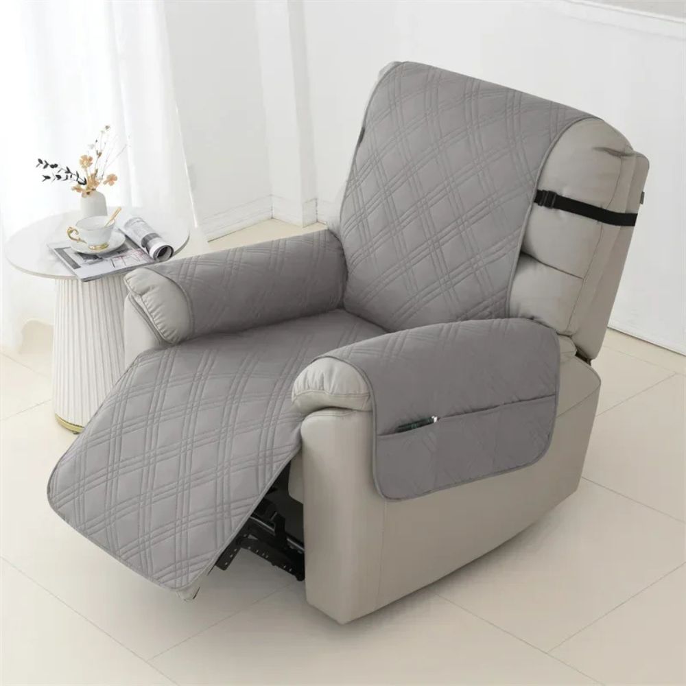 Quilted Chair Cover with Liquid-Repellent Fabric and Pet-Resistant Stitching