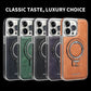 Textured iPhone Case with Foldable Kickstand and Magnetic Ring Alignment