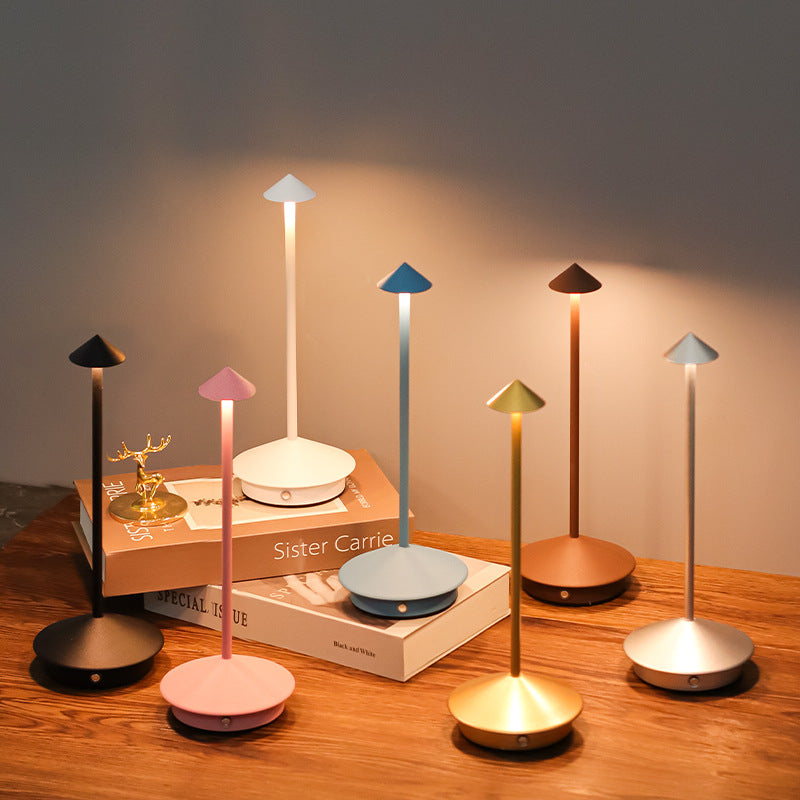Rechargeable LED Table Lamp with Touch Dimming and Water Resistant Build