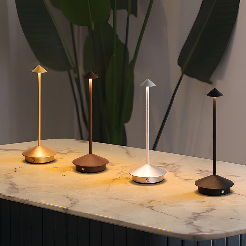Rechargeable LED Table Lamp with Touch Dimming and Water Resistant Build