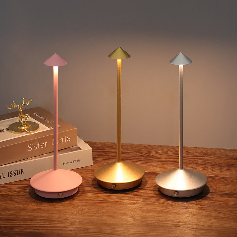 Rechargeable LED Table Lamp with Touch Dimming and Water Resistant Build