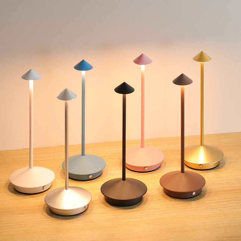 Rechargeable LED Table Lamp with Touch Dimming and Water Resistant Build