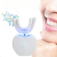 Sjbackyard Ultrasonic Electric Toothbrush, U-Shaped Blue Light Cleaner