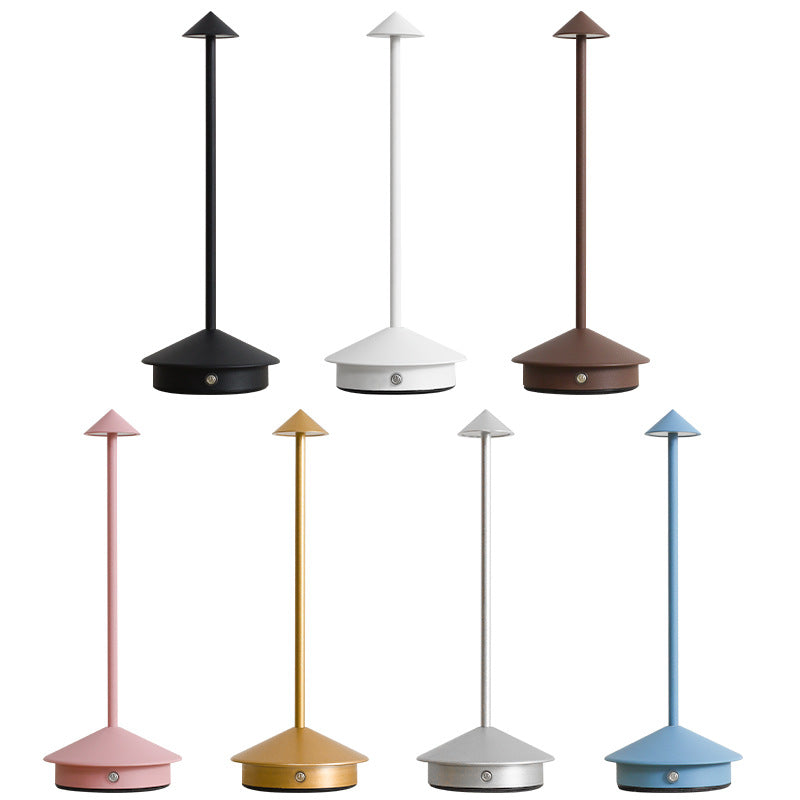 Rechargeable LED Table Lamp with Touch Dimming and Water Resistant Build