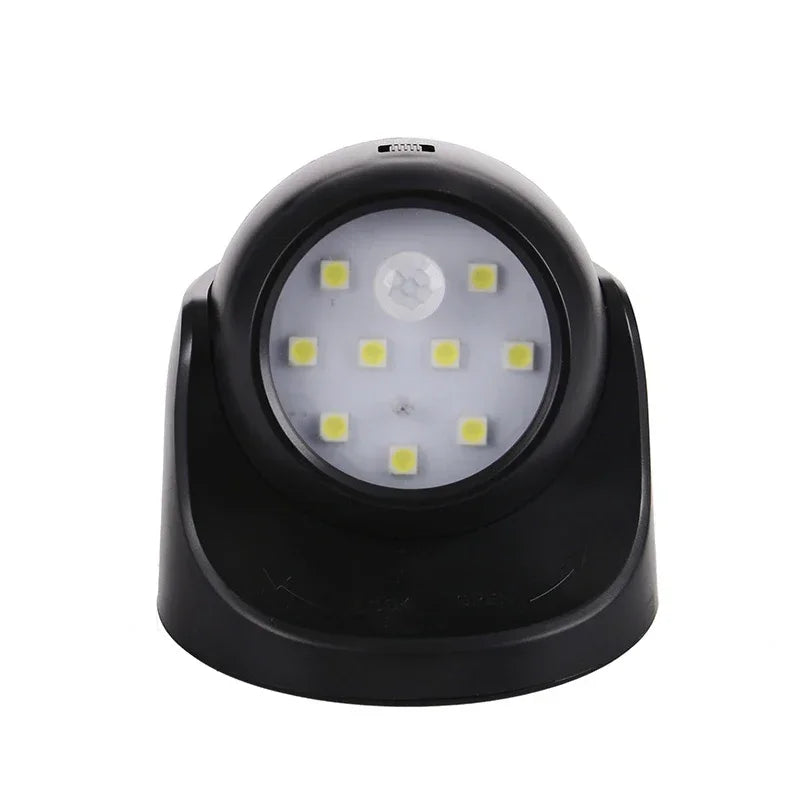 Motion Sensor Spotlight with 360 Degree Rotatable Head and Battery Operation