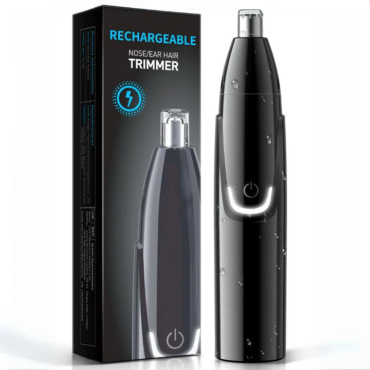 Nose and Ear Hair Trimmer with Dual Edge Spinning Blades and 90 Minute Runtime