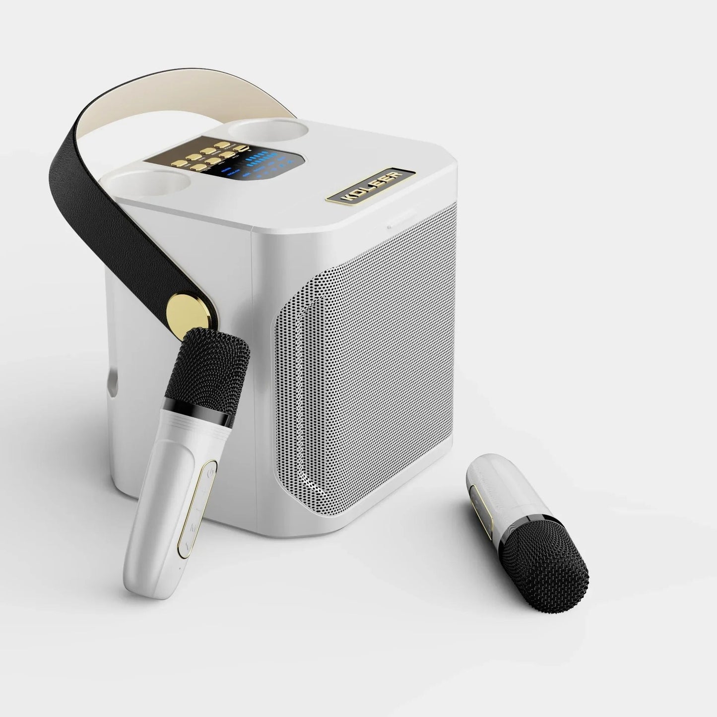 Portable Karaoke Speaker with Dual Microphone Inputs and 360° Sound, 8 Hour Battery
