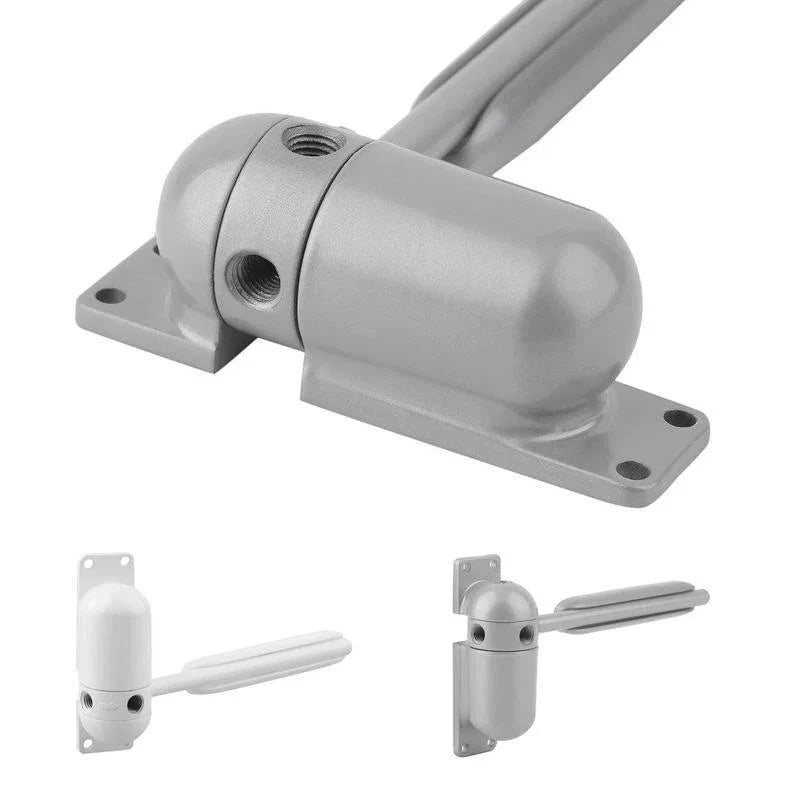 Automatic Door Closer with Cushioned Mechanism for Interior Doors