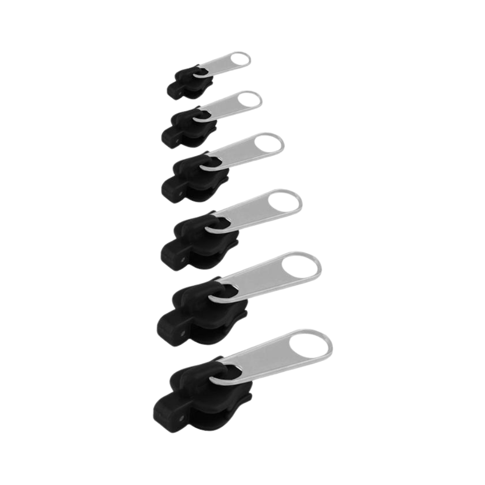 Aluminum Zipper Slider Repair Set with 6-Piece Multi-Size and Tool-Free Installation