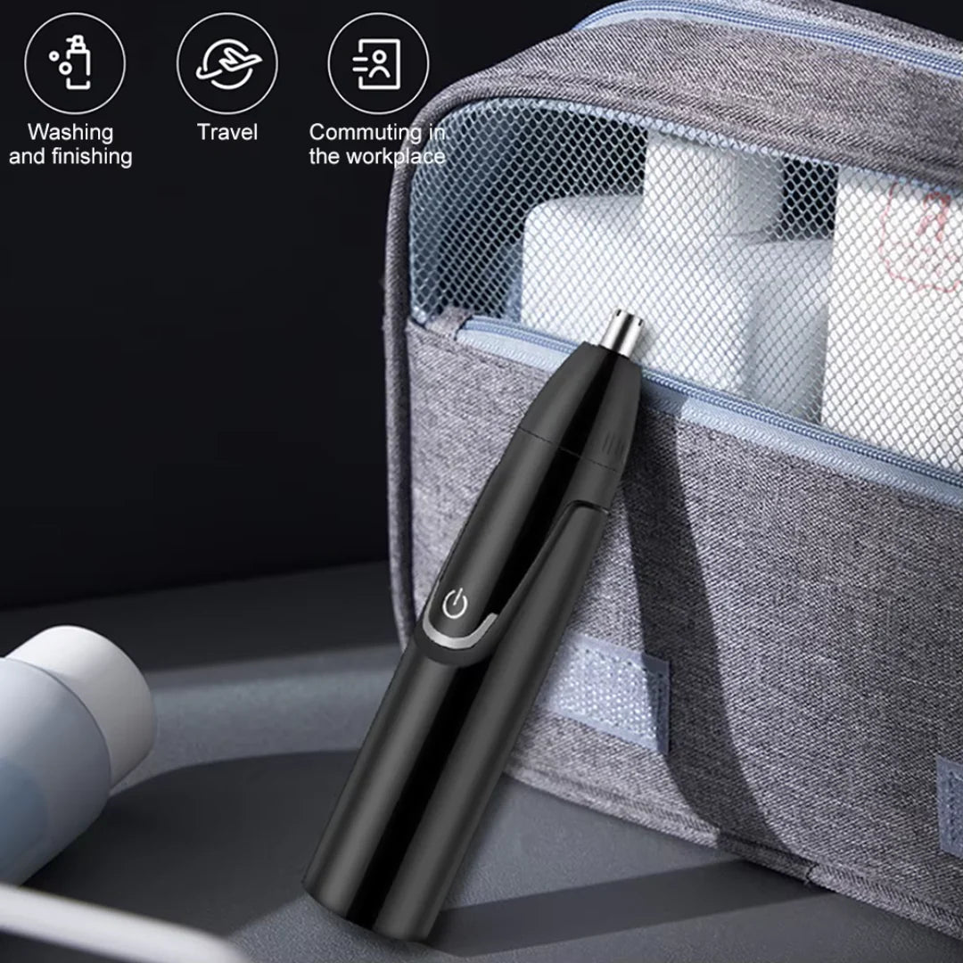 Nose and Ear Hair Trimmer with Dual Edge Spinning Blades and 90 Minute Runtime