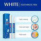 Teeth Whitening Gel Pen with Natural Formula and Brush Applicator, Portable