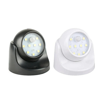 Motion Sensor Spotlight with 360 Degree Rotatable Head and Battery Operation