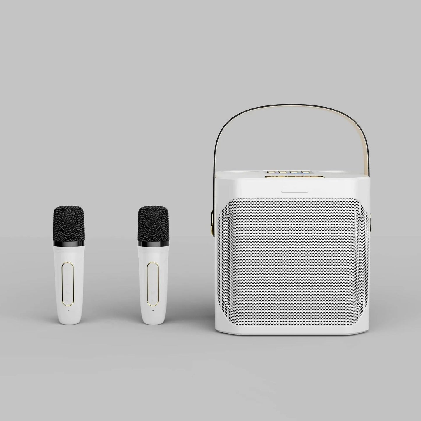Portable Karaoke Speaker with Dual Microphone Inputs and 360° Sound, 8 Hour Battery