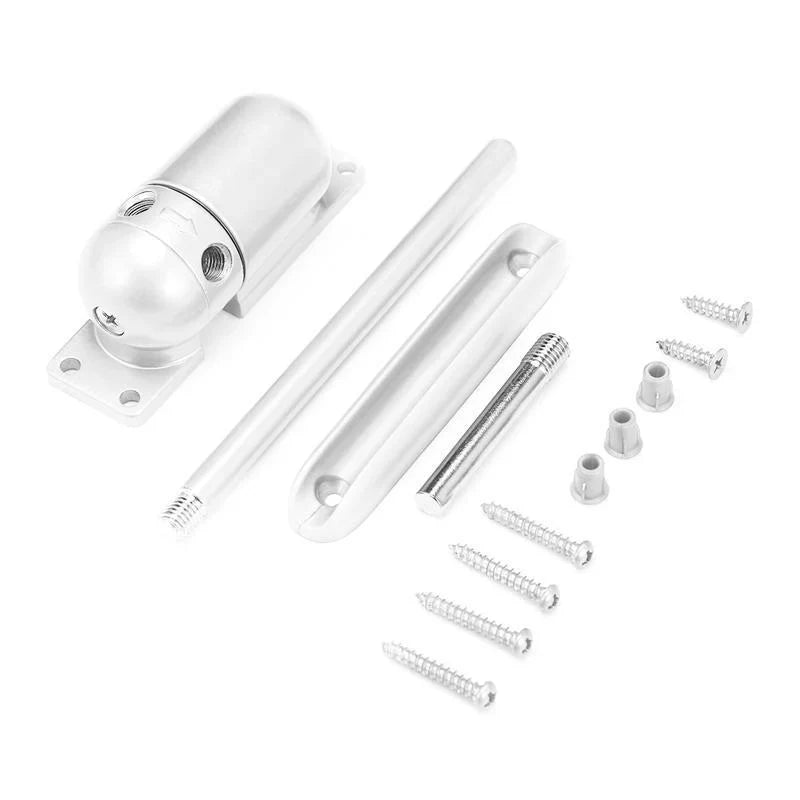 Automatic Door Closer with Cushioned Mechanism for Interior Doors