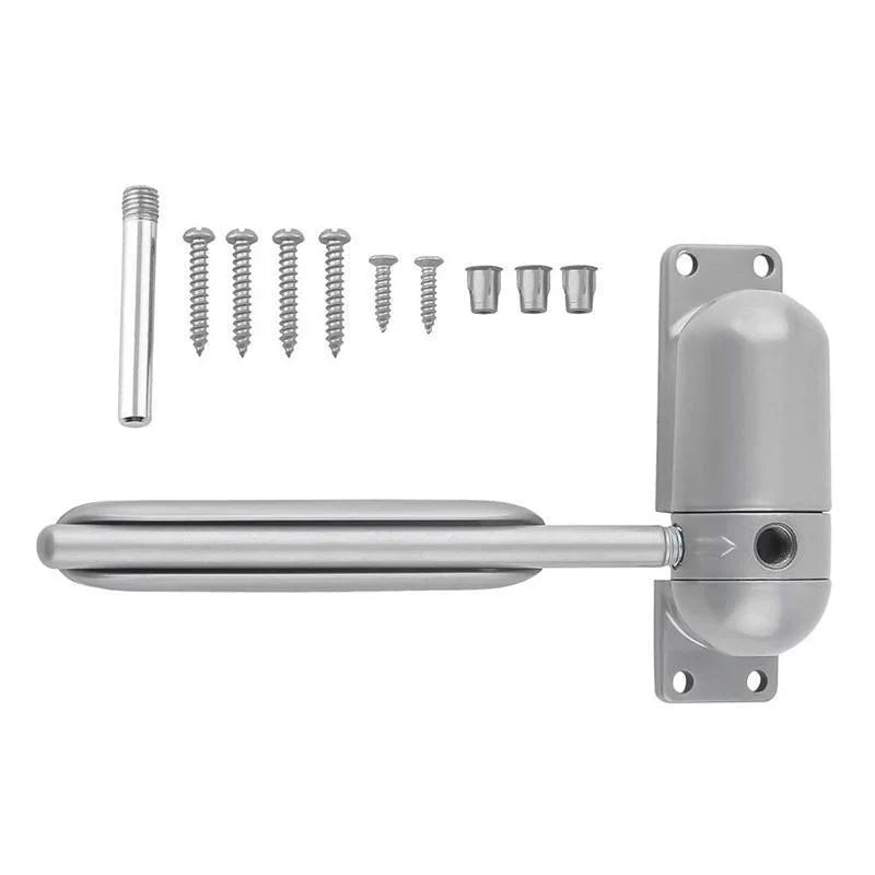 Automatic Door Closer with Cushioned Mechanism for Interior Doors