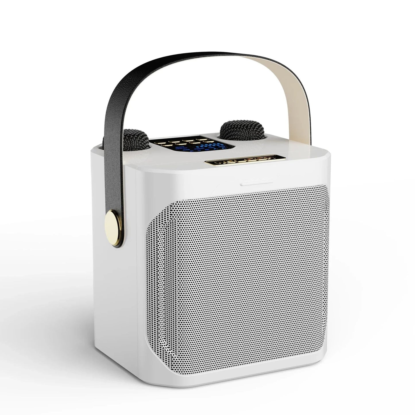 Portable Karaoke Speaker with Dual Microphone Inputs and 360° Sound, 8 Hour Battery