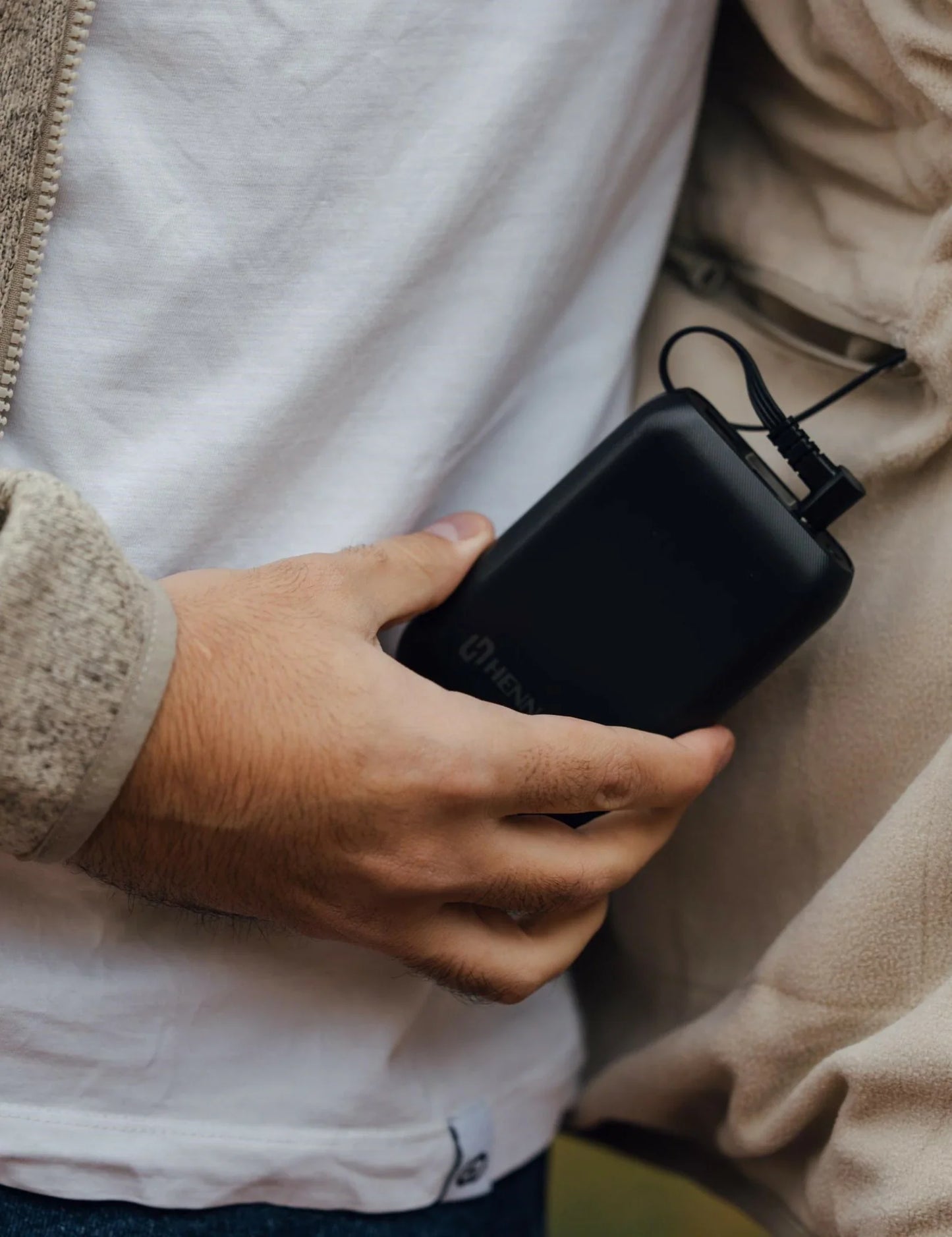 Heated Fleece Jacket with Five Carbon Fiber Zones and Power Bank Compatibility