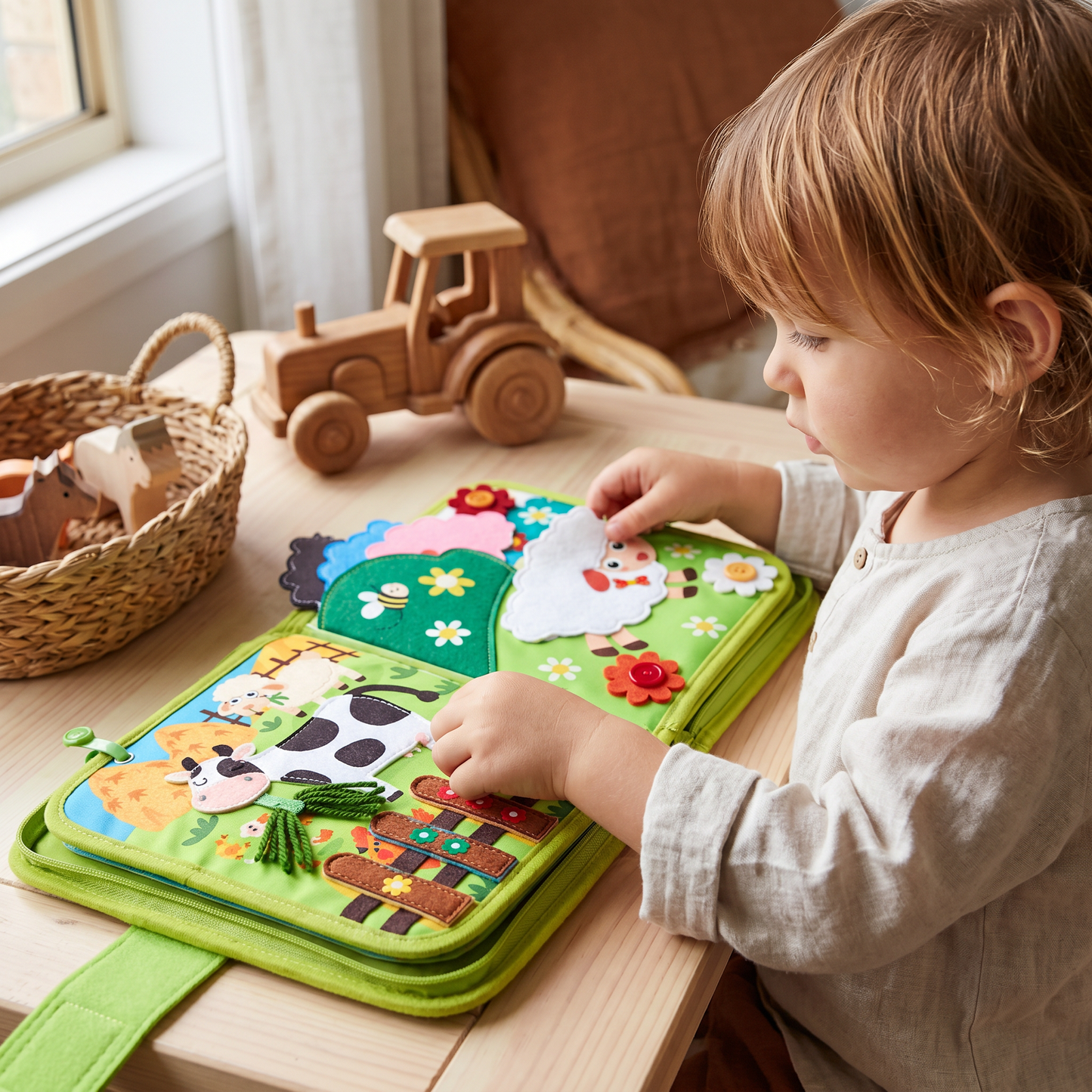 Farm Animals Story Book for Toddlers with Bright Illustrations and Repetitive Learning