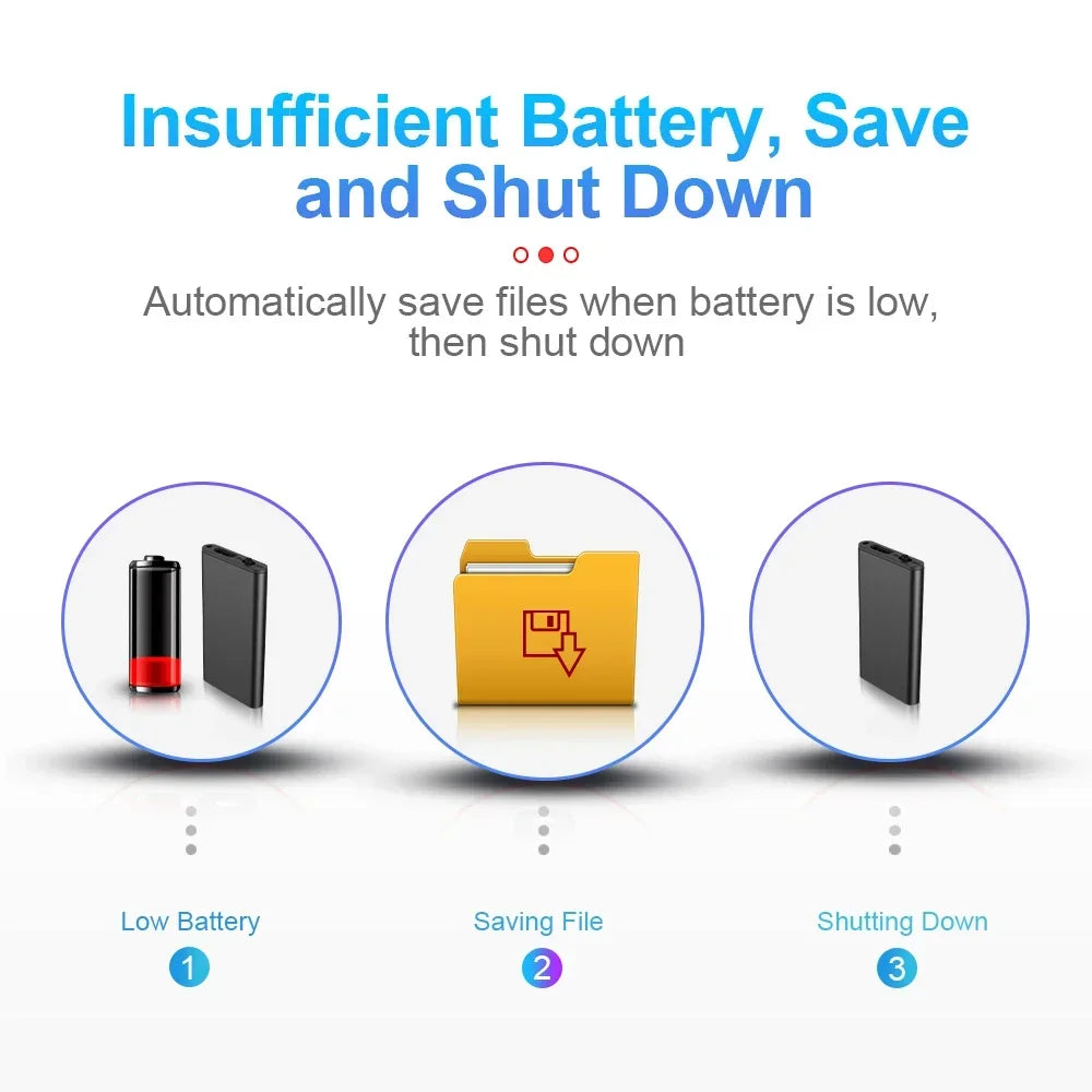 Voice Activated Audio Recorder with 8GB Storage and Magnetic Mount