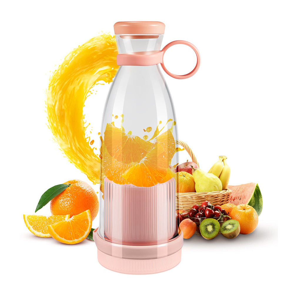 Cordless Blender Bottle with Stainless Steel Blades and Magnetic Charging, 350ml